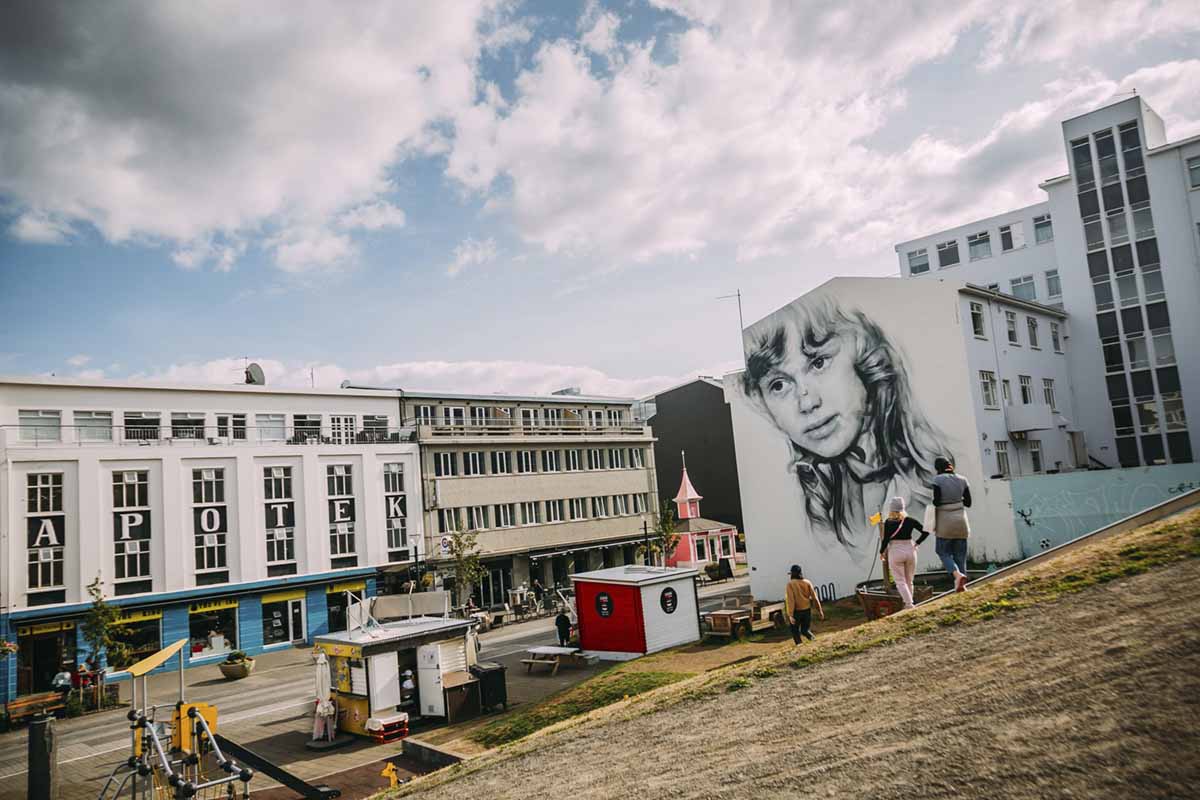 Grafitti, Innenstadt, Akureyri, Island