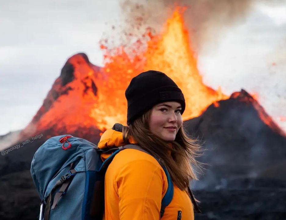 Helga Kristín Torfadóttir – Die bekannteste Vulkanexpertin aus Island Credit: @geology_with_helga