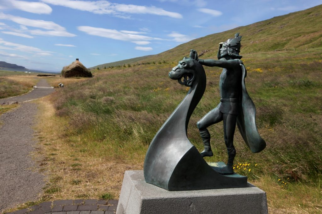 Statue, Wikinger, Freilichtmuseum, Eiríksstaðir, Island
