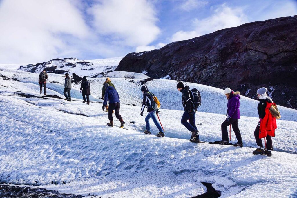 Gletscherwanderung, Sólheimajökull, Island