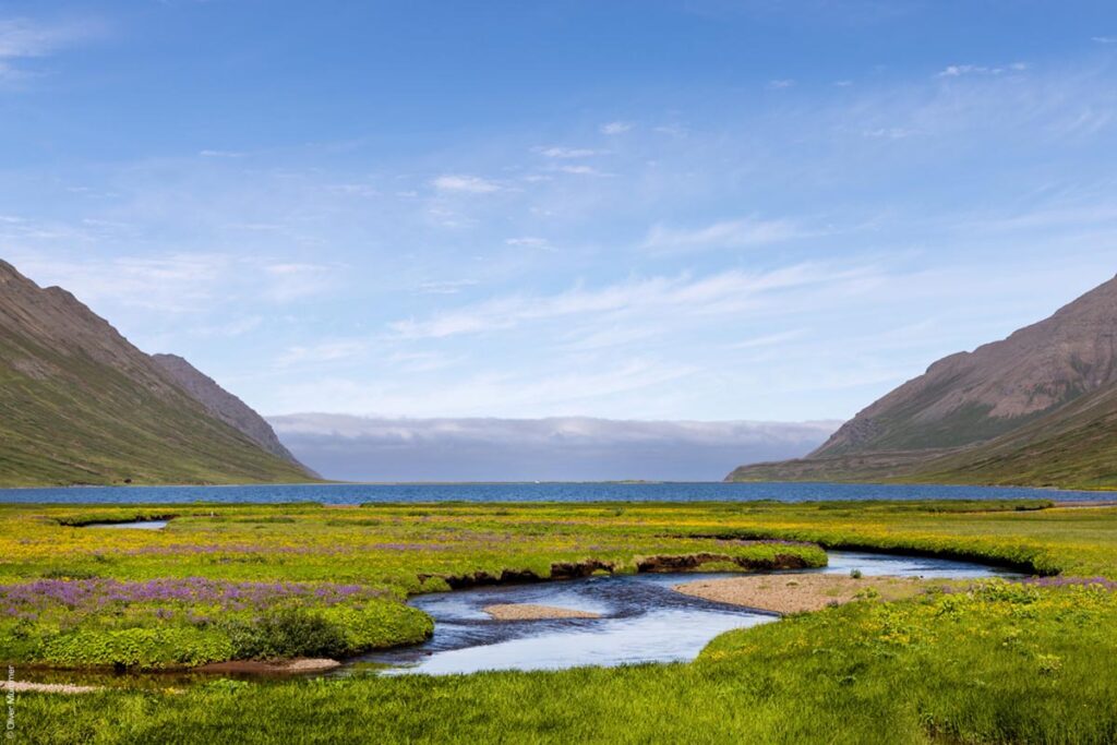 Héðinsfjörður. Tröllaskagi, Island