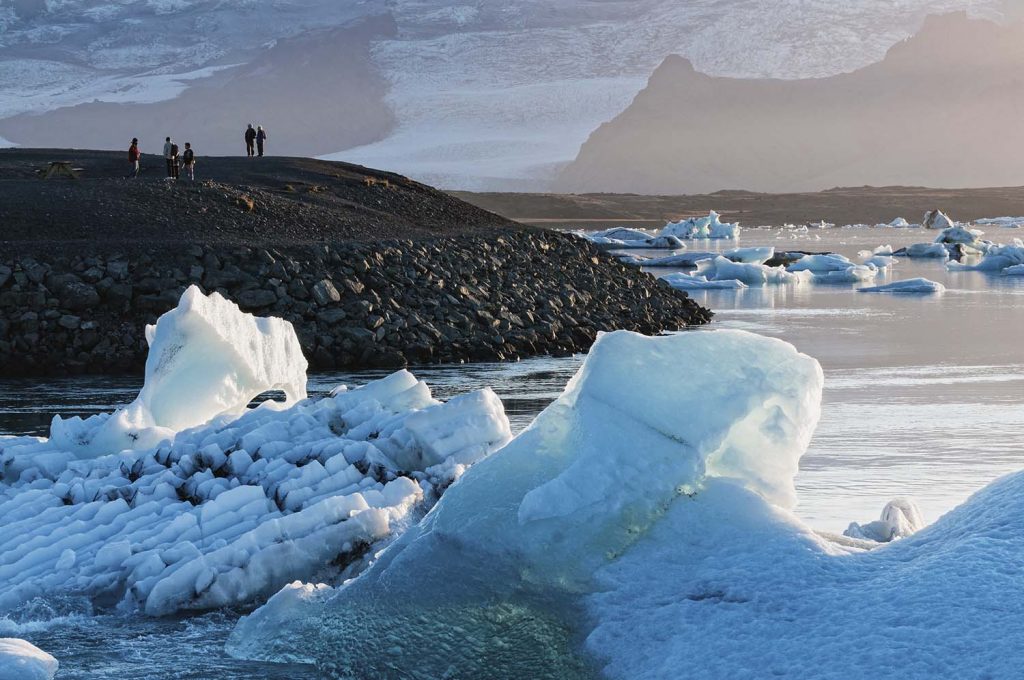 Eisberge an der gletschrlagune Jökulsarlón