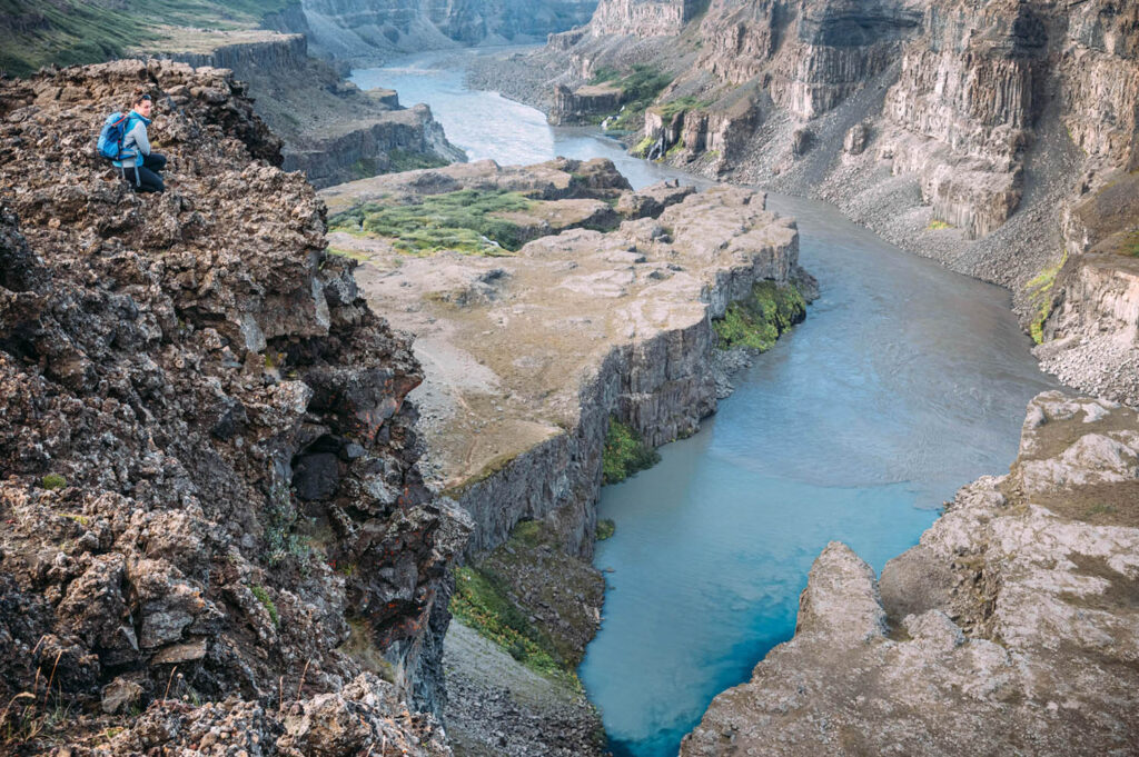 Jökulsargljufur, Frau, Canyon, Schlucht, Island