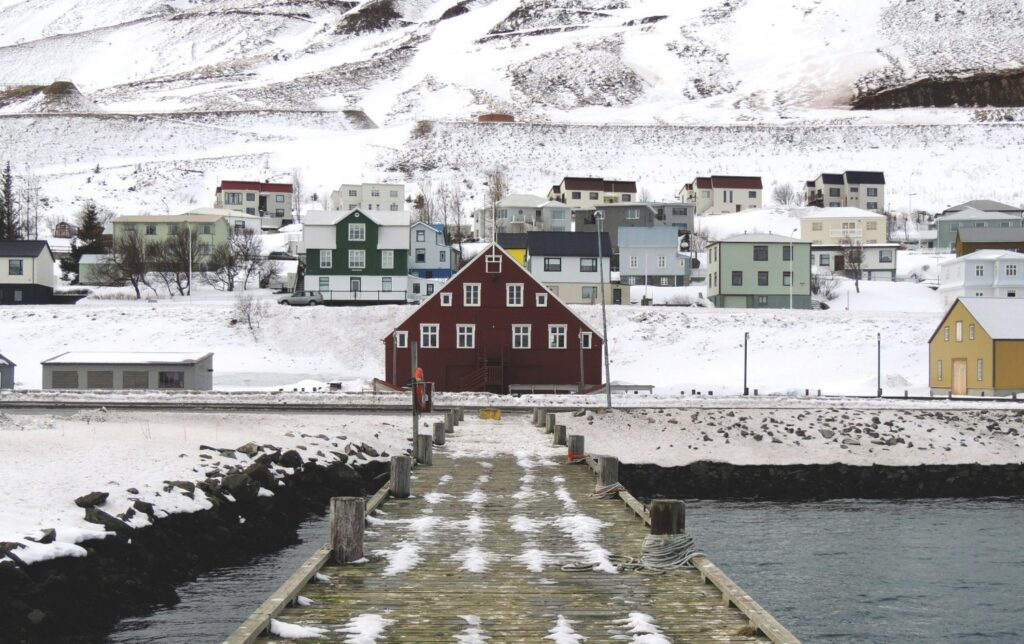 Dorf, Siglufjördur, Schnee, März, Island