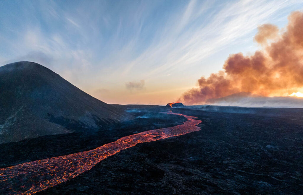Vulkanausbruch, Litli Hrutur, Juli 2023, Island
