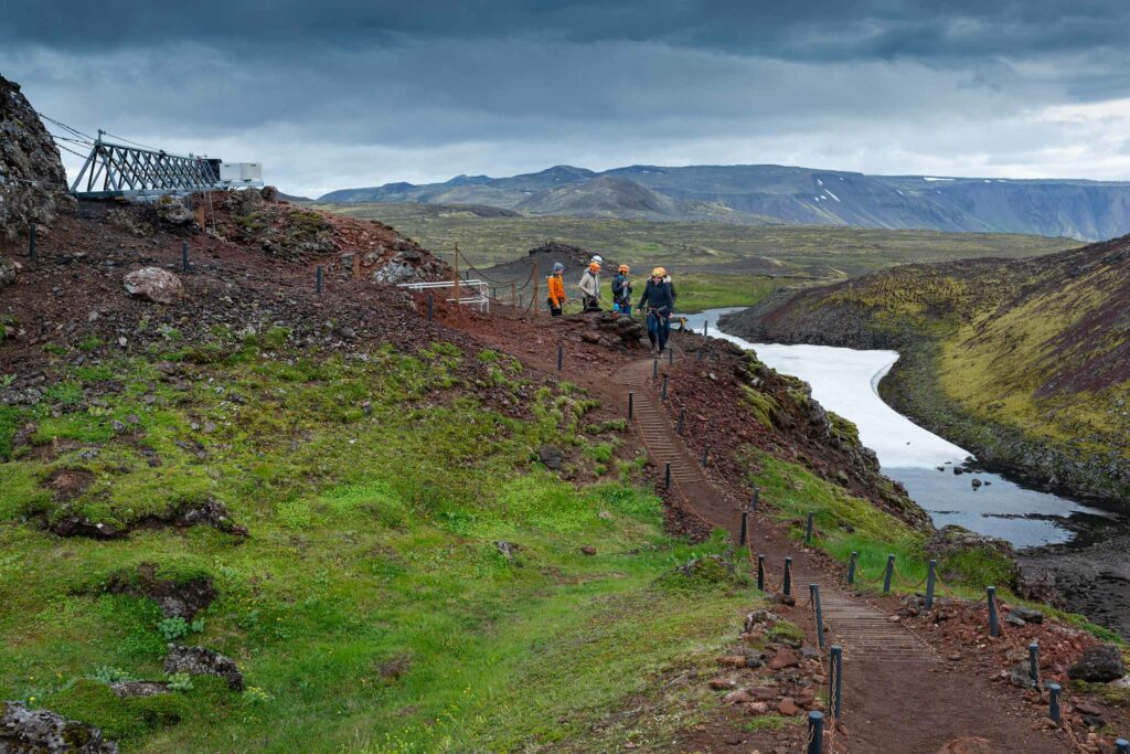 Weg, Landschaft, Three Peaks Crater, Reykjanes, Island